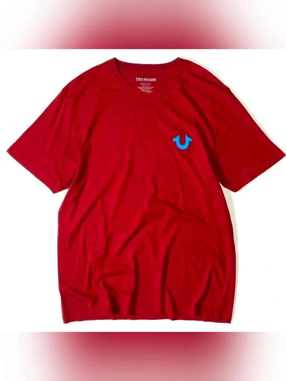NWT  True Religion Men's Buddha Logo Tee Red Dahlia-Burgundy T Shirt Medium